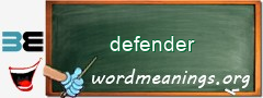 WordMeaning blackboard for defender